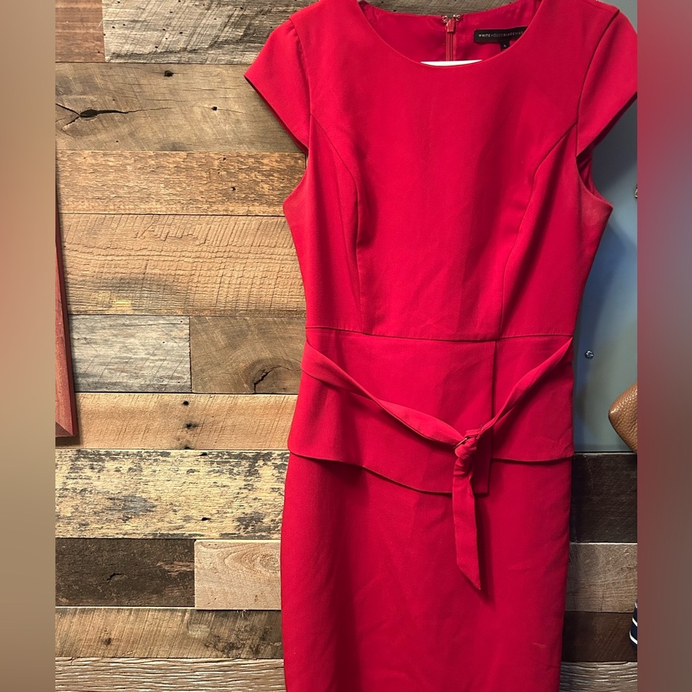 Red White House black market dress
